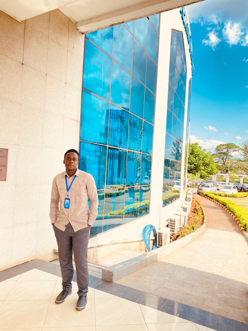 Valence Mwigani during field training at Stanbic Bank Tanzania